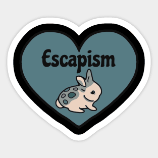 The Escape is Real | Mini Rex Rabbit Having A Bunny Escape From Reality Sticker